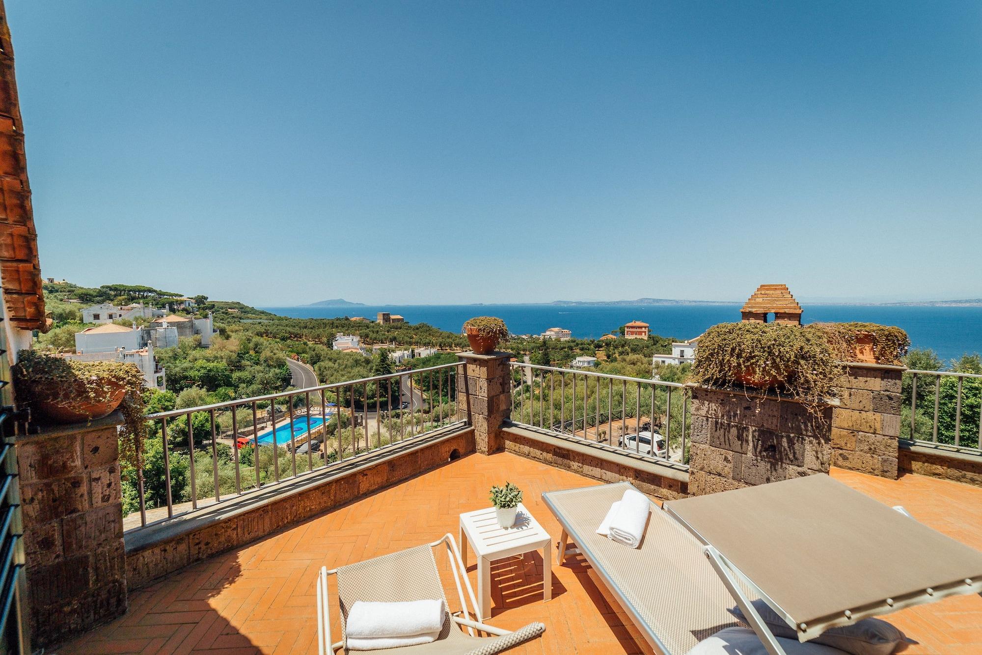 Villa Carolina Sorrento Private Heated Pool And Sea View Dış mekan fotoğraf